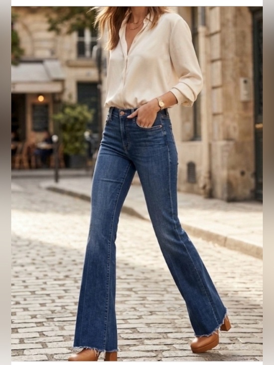 MOTHER Denim - Mother weekender fray walking on coals size28